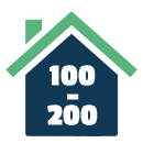 100 - 200 m²